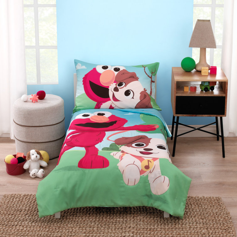 Sesame Street Reversible Animals Toddler Bedding Set Wayfair Canada